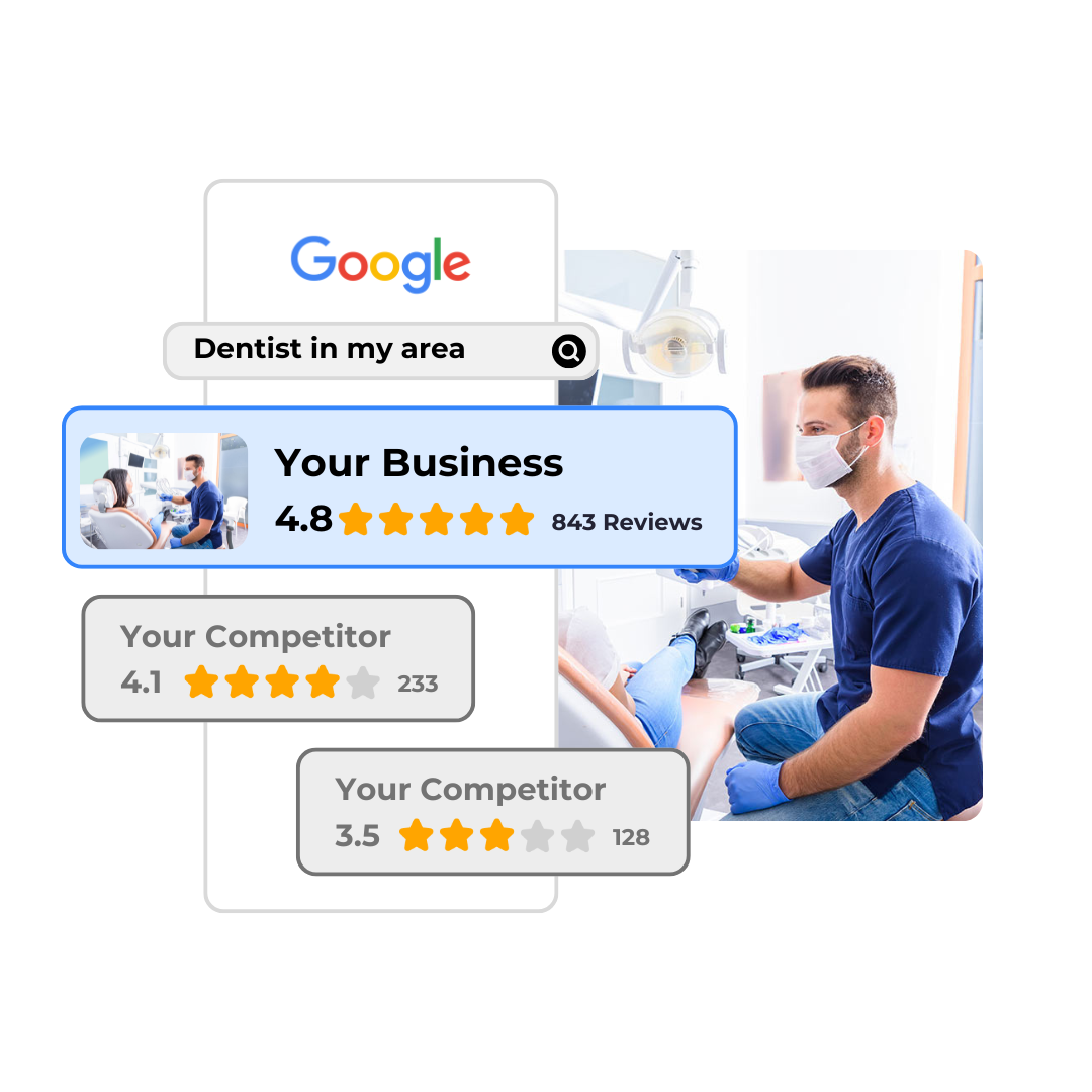 A screenshot showing a business ranking #1 in the Google Map Pack results.